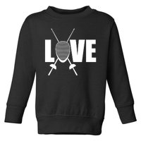 Love Fencing Sport Toddler Sweatshirt