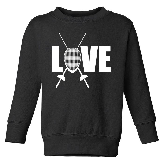 Love Fencing Sport Toddler Sweatshirt