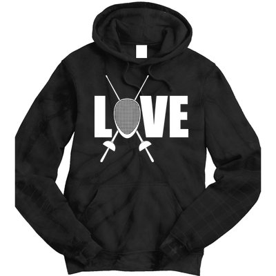 Love Fencing Sport Tie Dye Hoodie