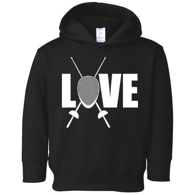 Love Fencing Sport Toddler Hoodie