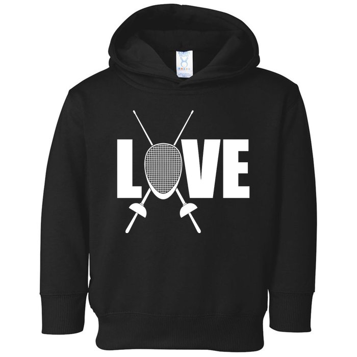 Love Fencing Sport Toddler Hoodie