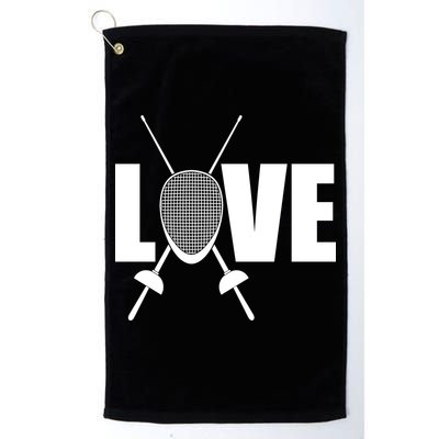 Love Fencing Sport Golf Towel