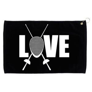 Love Fencing Sport Grommeted Golf Towel