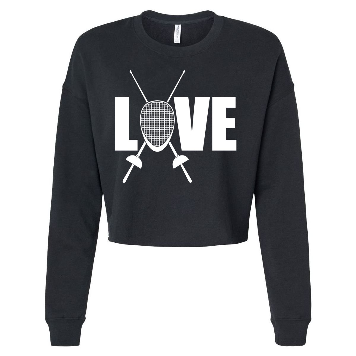Love Fencing Sport Cropped Pullover Crew