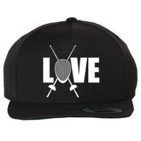 Love Fencing Sport Wool Snapback Cap