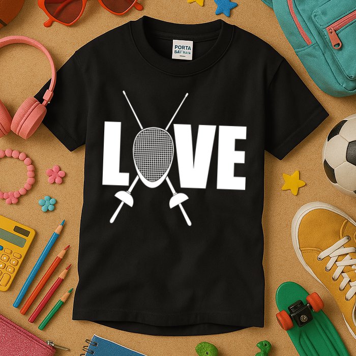 Love Fencing Sport Kids T-Shirt
