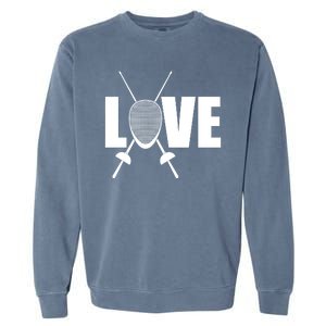 Love Fencing Sport Garment-Dyed Sweatshirt