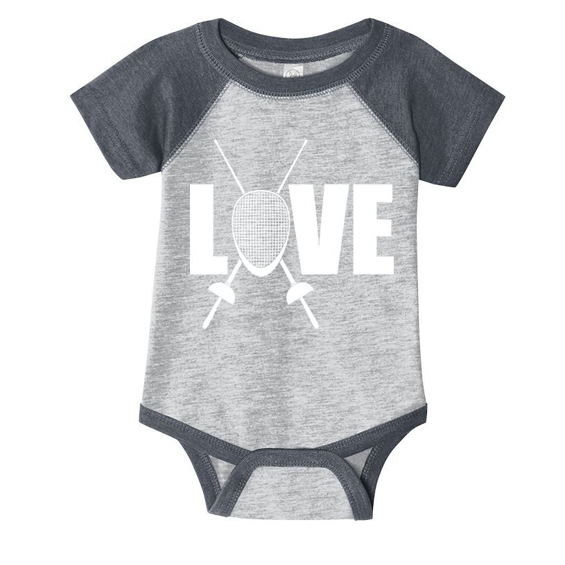 Love Fencing Sport Infant Baby Jersey Bodysuit