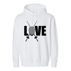 Love Fencing Sport Garment-Dyed Fleece Hoodie