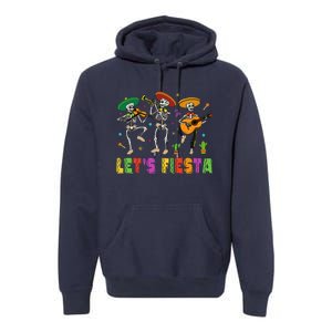 LetS Fiesta Sugar Skull Cinco De Mayo Skull Mexican Party Premium Hoodie