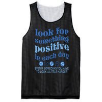 Look For Something Positive in Each Day Aesthetic Trendy Mesh Reversible Basketball Jersey Tank