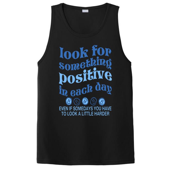 Look For Something Positive in Each Day Aesthetic Trendy PosiCharge Competitor Tank