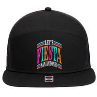 Lets Fiesta San Antonio Texas Cinco De Mayo Fiesta Squad 7 Panel Mesh Trucker Snapback Hat