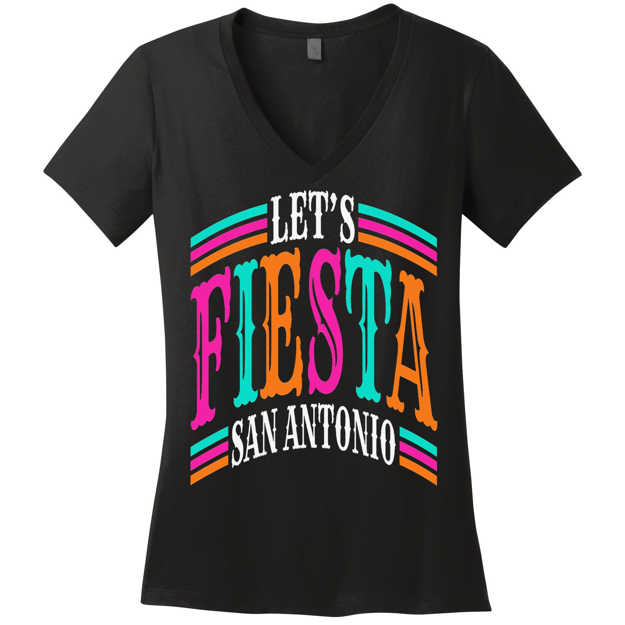 Lets Fiesta San Antonio Texas Cinco De Mayo Fiesta Squad Women's V-Neck T-Shirt