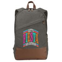 Lets Fiesta San Antonio Texas Cinco De Mayo Fiesta Squad Cotton Canvas Backpack