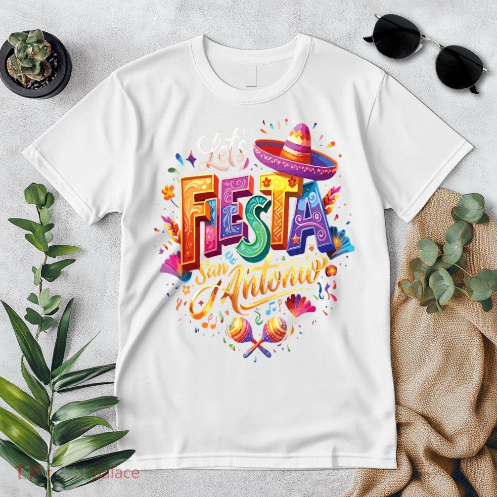 Let's Fiesta San Antonio Texas Cinco De Mayo Mexican Party  Premium T-Shirt