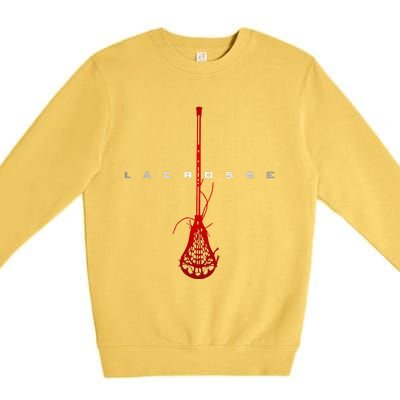 Lacrosse funny sport lover  Premium Crewneck Sweatshirt