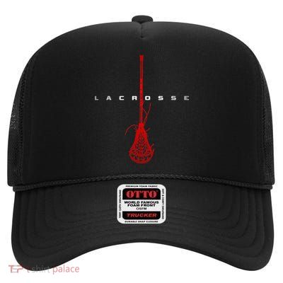 Lacrosse funny sport lover  High Crown Mesh Back Trucker Hat