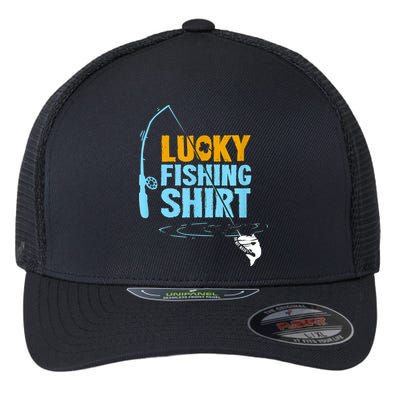 Lucky Fishing Shirt For A Fisherman Fishing Fishrod Fisherman Lucky Fishing Flexfit Unipanel Trucker Cap