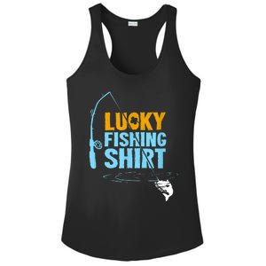 Lucky Fishing Shirt For A Fisherman Fishing Fishrod Fisherman Lucky Fishing Ladies PosiCharge Competitor Racerback Tank