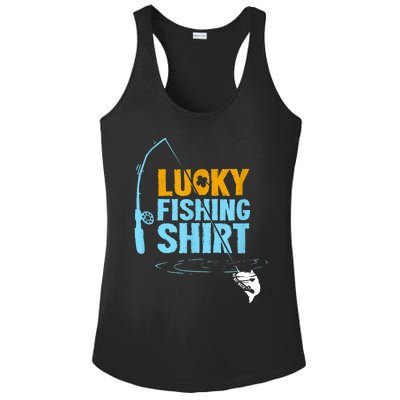 Lucky Fishing Shirt For A Fisherman Fishing Fishrod Fisherman Lucky Fishing Ladies PosiCharge Competitor Racerback Tank