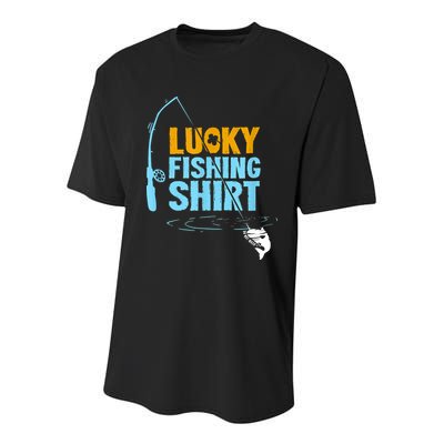 Lucky Fishing Shirt For A Fisherman Fishing Fishrod Fisherman Lucky Fishing Youth Performance Sprint T-Shirt