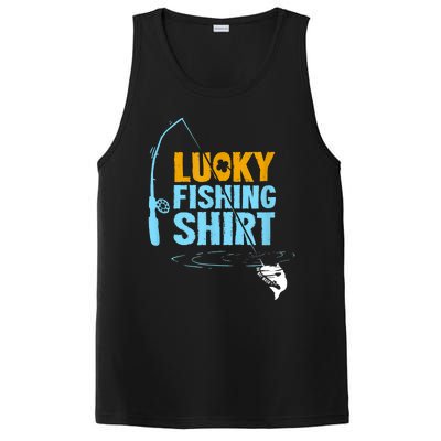 Lucky Fishing Shirt For A Fisherman Fishing Fishrod Fisherman Lucky Fishing PosiCharge Competitor Tank