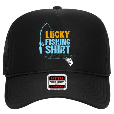 Lucky Fishing Shirt For A Fisherman Fishing Fishrod Fisherman Lucky Fishing Trucker Hat