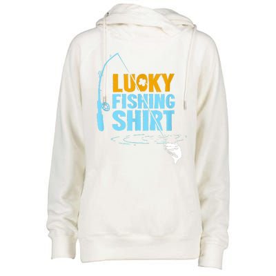 Lucky Fishing Shirt For A Fisherman Fishing Fishrod Fisherman Lucky Fishing Womens Funnel Neck Pullover Hood