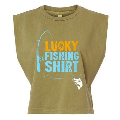 Lucky Fishing Shirt For A Fisherman Fishing Fishrod Fisherman Lucky Fishing Garment-Dyed Women's Muscle Tee