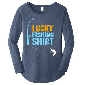 Lucky Fishing Shirt For A Fisherman Fishing Fishrod Fisherman Lucky Fishing Women's Perfect Tri Tunic Long Sleeve Shirt