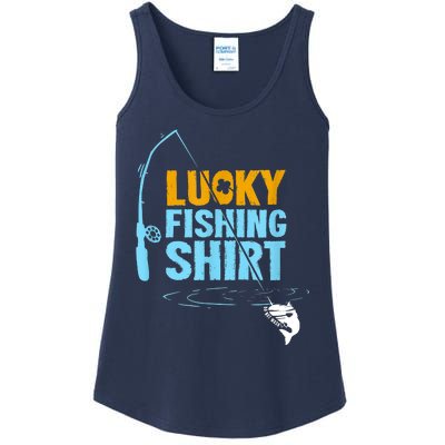 Lucky Fishing Shirt For A Fisherman Fishing Fishrod Fisherman Lucky Fishing Ladies Essential Tank