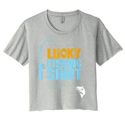 Lucky Fishing Shirt For A Fisherman Fishing Fishrod Fisherman Lucky Fishing Women's Crop Top Tee