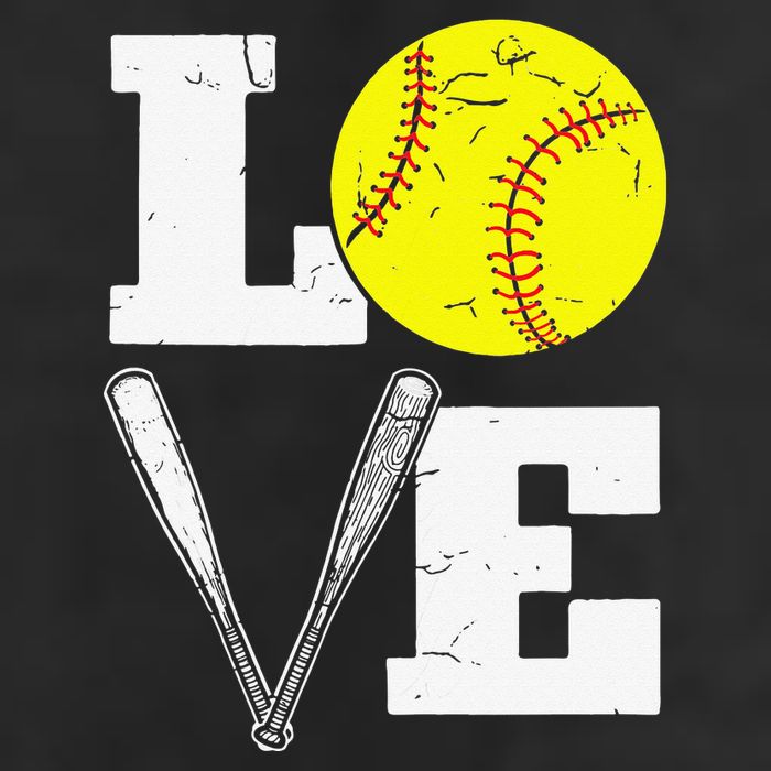 Love Funny Softball Player Cool Comfort Performance Bucket Hat
