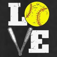 Love Funny Softball Player 7 Panel Mesh Trucker Snapback Hat