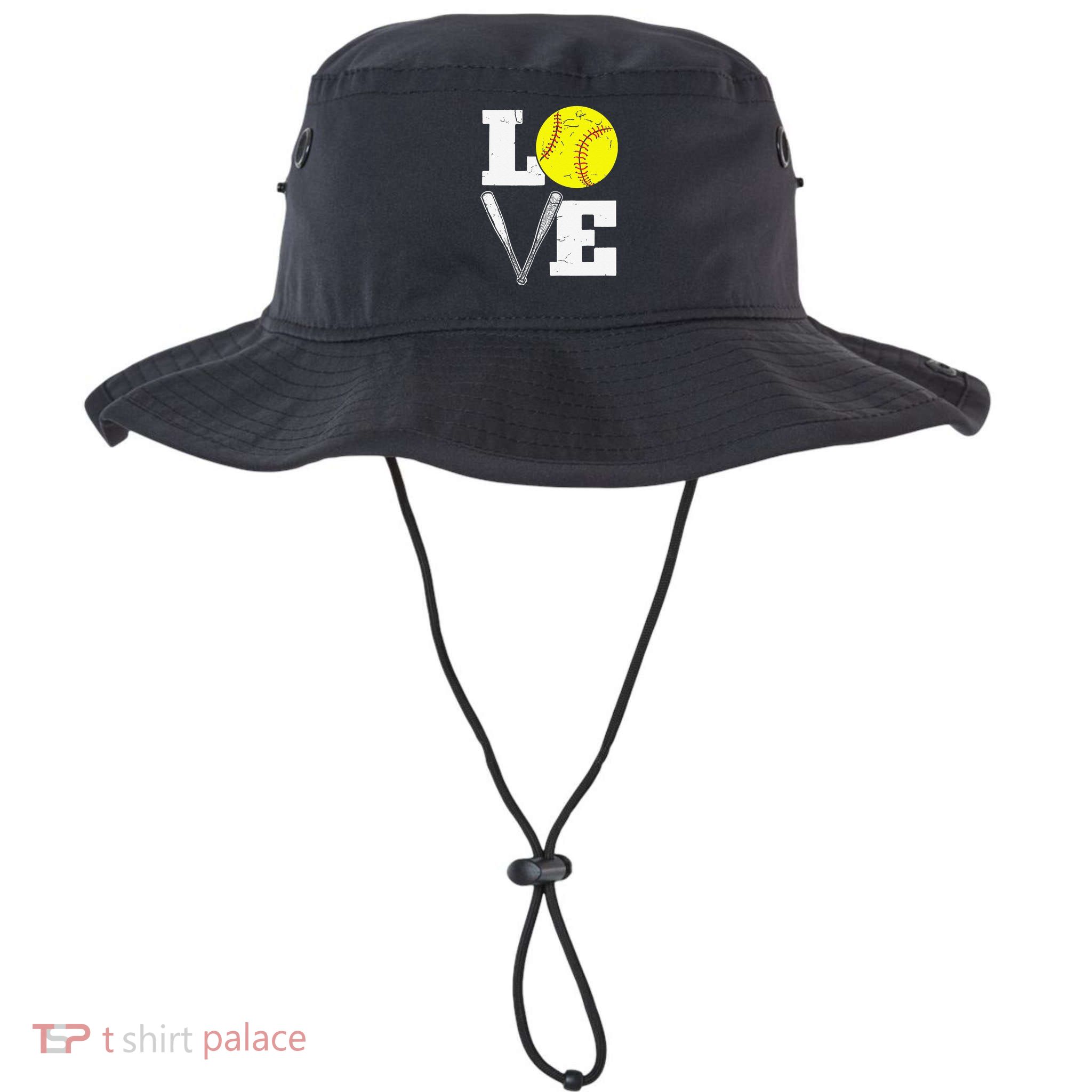 Love Funny Softball Player Bucket Hat
