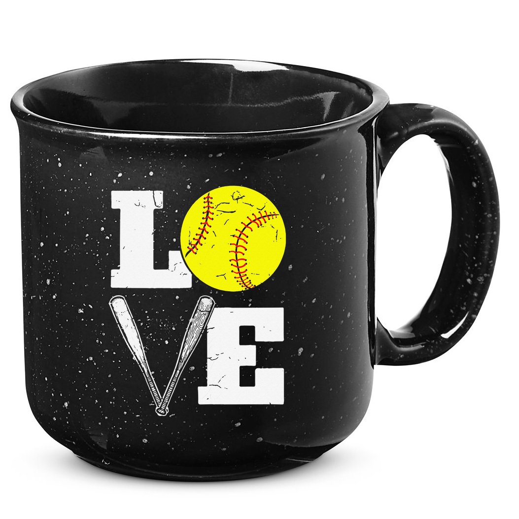 Love Funny Softball Player 15oz Campfire Ceramic Mug