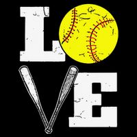Love Funny Softball Player Drawstring Bag
