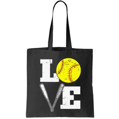 Love Funny Softball Player Bag