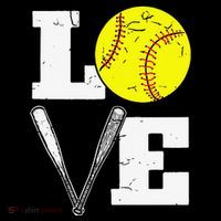 Love Funny Softball Player Cooling Performance Long Sleeve Crew