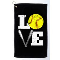 Love Funny Softball Player Golf Towel