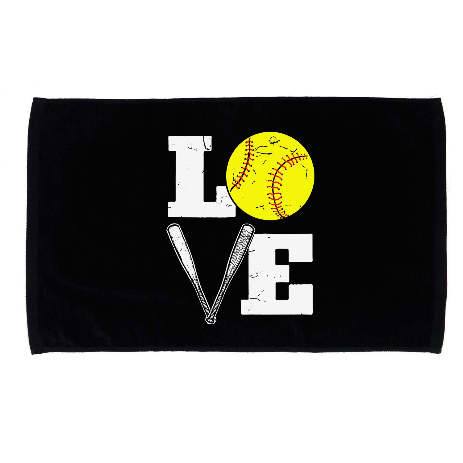 Love Funny Softball Player Microfiber Hand Towel