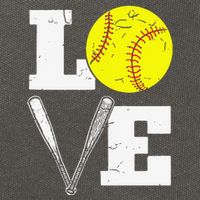 Love Funny Softball Player Cotton Canvas Backpack