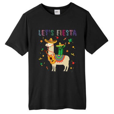 Lets Fiesta Sombrero Llamas Cactus Mexican Cinco De Mayo Tall Fusion ChromaSoft Performance T-Shirt