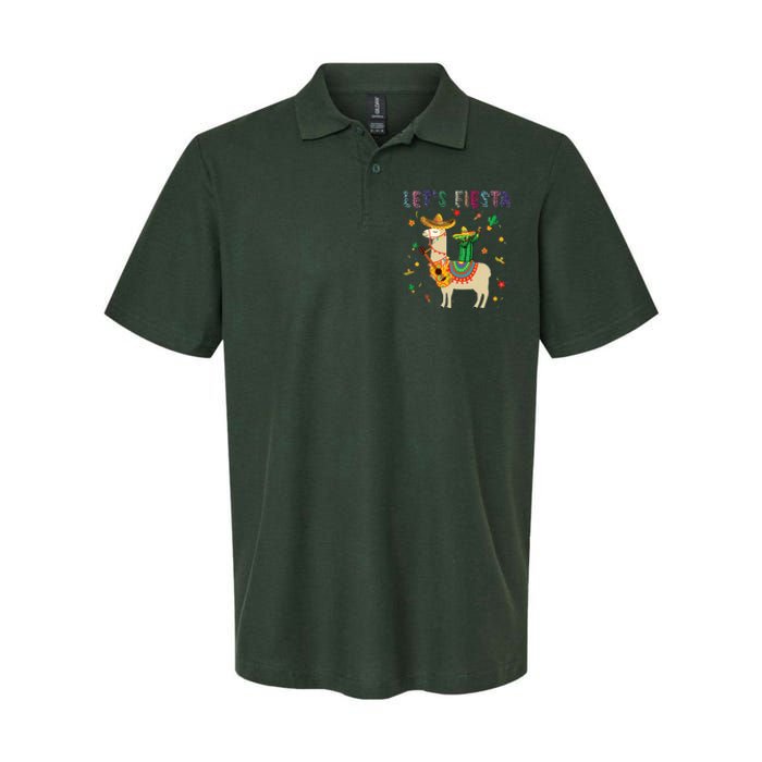 Lets Fiesta Sombrero Llamas Cactus Mexican Cinco De Mayo Softstyle Adult Sport Polo