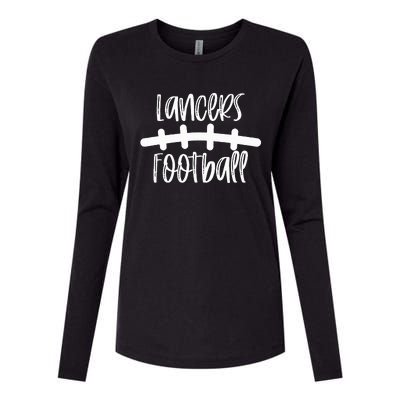 Lancers Football School Spirit Team Mascot Game Night Womens Cotton Relaxed Long Sleeve T-Shirt