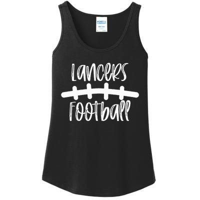 Lancers Football School Spirit Team Mascot Game Night Ladies Essential Tank