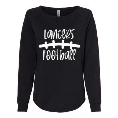 Lancers Football School Spirit Team Mascot Game Night Womens California Wash Sweatshirt