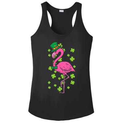 Leprechaun Flamingo Shamrock St Patricks Day Animal Gifts Ladies PosiCharge Competitor Racerback Tank