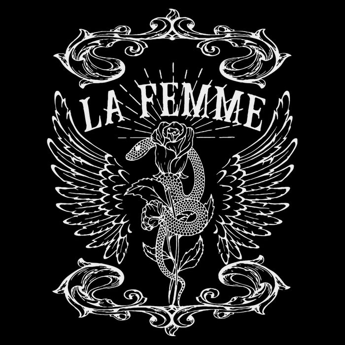 La Femme Snake And Rose Dark Art Bag